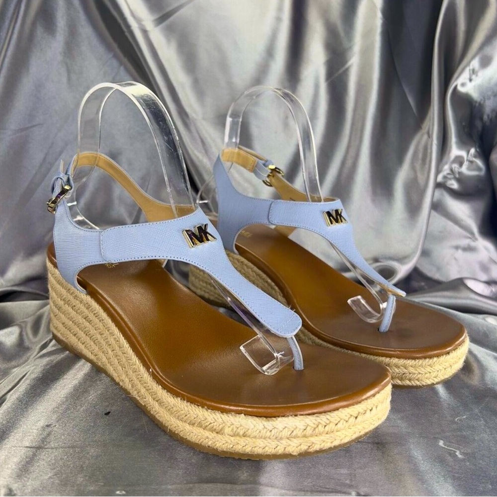 Michael Kors Blue Wedge Sandals NEW!